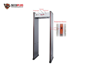 Il portone dell'interno 18 del metal detector suddivide in zone l'allarme delle luci del suono/LED della misura della temperatura